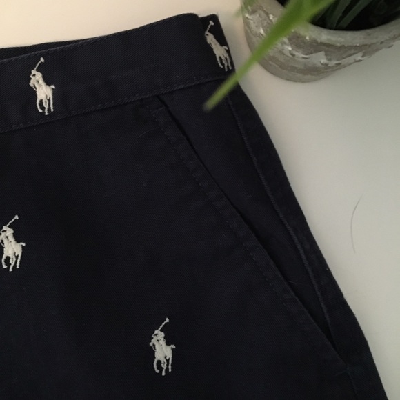 Ralph Lauren Navy Embroided Skirt - Picture 3 of 8